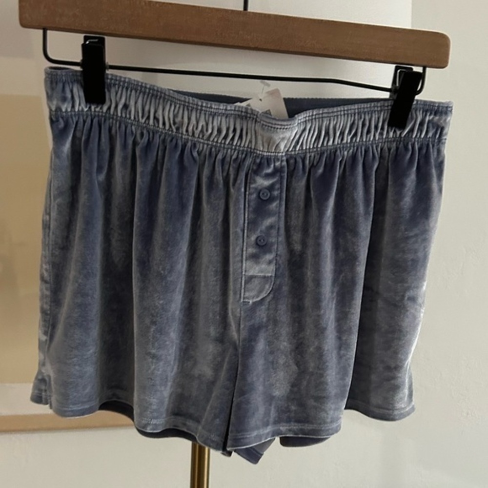 PINK  Blue Velvet Shorts Y2K Lounge  Boxers Size S